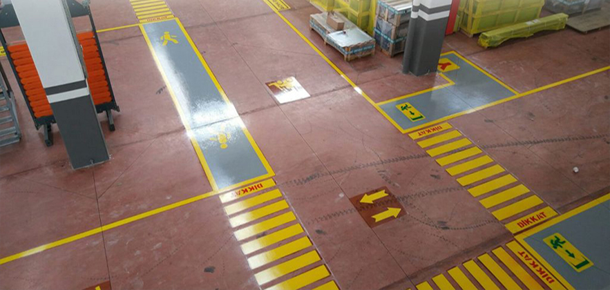 İşletme İçi ve Dışı Güvenlik Yol Çizgi Uygulamaları 